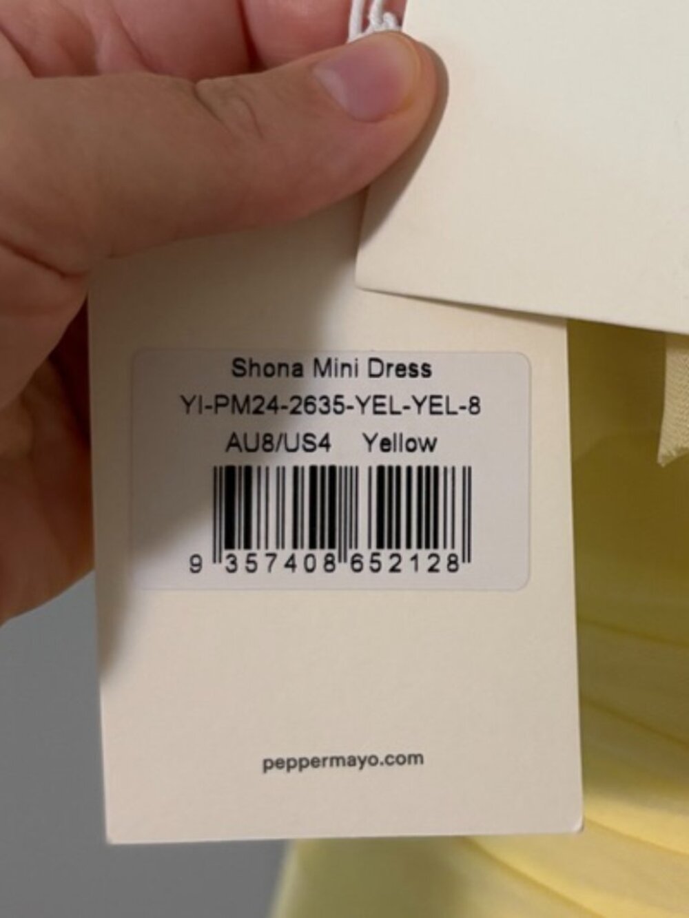 Peppermayo Shona Mini Dress Yellow US 4 Small Ruffle Asymmetric Butter Yellow - Picture 14 of 16